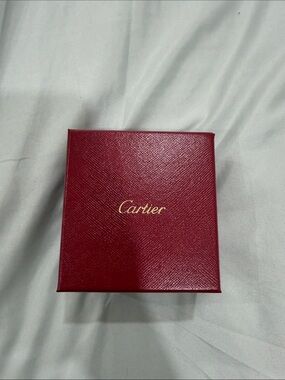 Cartier Burgundy Jewelry Box with Gold Script